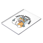 スノーモアおもしろいキャットウィンターホリデーデザイン ノートブック (左側)