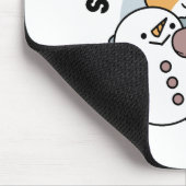 スノーモアおもしろいキャットウィンターホリデーデザイン マウスパッド (コーナー)