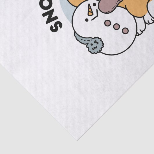 スノーモアおもしろいキャットウィンターホリデーデザイン 薄葉紙 (詳細)