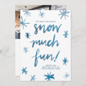 スノーモアおもしろいスノーフレークビジネスホリデーカード シーズンカード (正面/裏面)