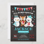 スノーモアおもしろい誕生日招待状 招待状 (正面)