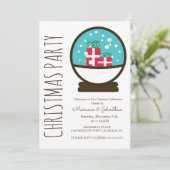 スノーモダングローブクリスマスホリデーパーティー 招待状 (スタンド正面)