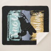 スノーモバイルレトロスタイルスノーモービル シェルパブランケット (正面(横))