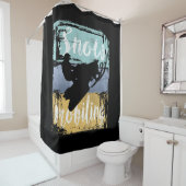 スノーモバイルレトロスタイルスノーモービル シャワーカーテン (インサイチュ)