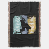 スノーモバイルレトロスタイルスノーモービル スローブランケット (正面縦)