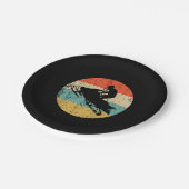 スノーモバイルレトロスタイルスノーモービル ペーパープレート (アングル)