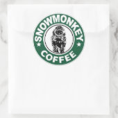 スノーモンキーコーヒーロゴ ラウンドシール (バッグ)