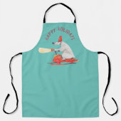 スノーモーバおもしろいルにホッキョクグマをカスタマイズ エプロン (正面)