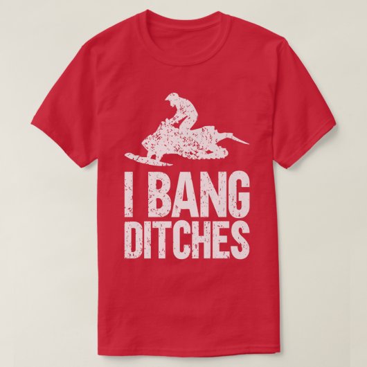 スノーモーバおもしろいー愛好家ウィンタースポーツモータースレッドI Ba Tシャツ (デザイン正面)