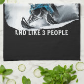 スノーモービルおもしろいスノーモービル キッチンタオル (折り畳み)