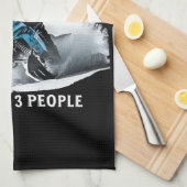 スノーモービルおもしろいスノーモービル キッチンタオル (四つ折り)