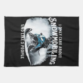 スノーモービルおもしろいスノーモービル キッチンタオル (横)