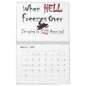 スノーモービルで行あ生命zazz カレンダー (2月 2027)