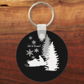 スノーモービルで雪を黒くする キーホルダー (正面)