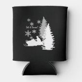 スノーモービルで雪を黒くする 缶クーラー (正面)