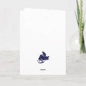 スノーモービルと山のカスタムメッセージ カード (裏面)