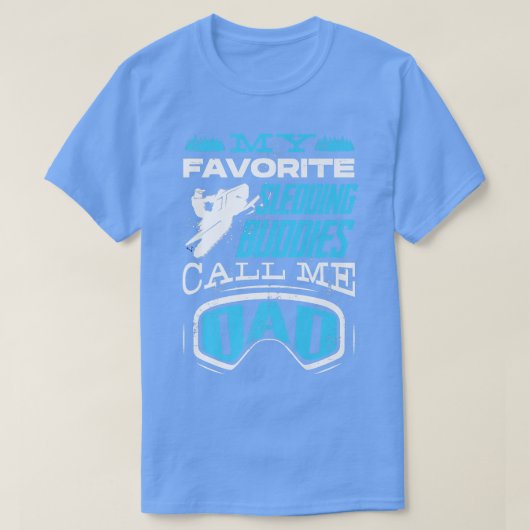 スノーモービルに乗るスノーモービルの父親 Tシャツ (デザイン正面)