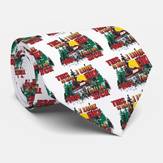 スノーモービルのユーモア ネクタイ (ロール)