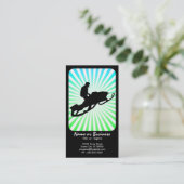 スノーモービルのレトロ光線 名刺 (スタンド正面)