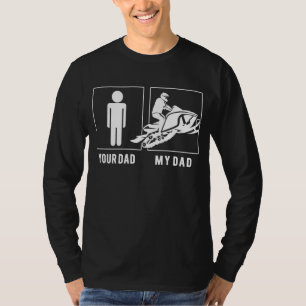 スノーモービルの冒険家:私のパパ冬のワンダーランド! Tシャツ