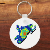 スノーモービルの夢 キーホルダー (正面)
