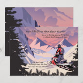 スノーモービルの招待状 招待状 (正面/裏面)