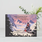 スノーモービルの誕生日パーティー 招待状 (スタンド正面)