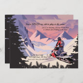 スノーモービルへの招待 招待状 (正面/裏面)