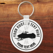 スノーモービルアイコンカスタムキーチェーン キーホルダー (正面)
