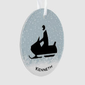 スノーモービルアクリルオーナメント オーナメント (正面)