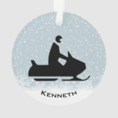 スノーモービルアクリルオーナメント オーナメント (裏面)