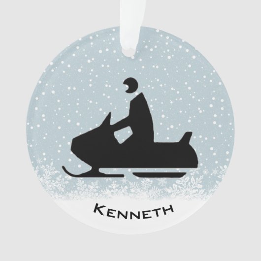 スノーモービルアクリルオーナメント オーナメント (正面)