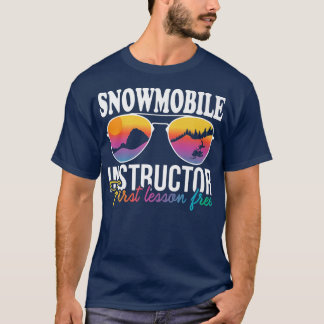 スノーモービルインストラクター第1回レッスンフリースキモービル Tシャツ