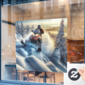 スノーモービルウィンドウの固定 ウィンドウサイン (カフェ窓)