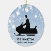 スノーモービルオーナメント セラミックオーナメント (左)