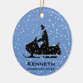 スノーモービルオーナメント セラミックオーナメント (左)