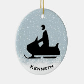 スノーモービルオーナメント セラミックオーナメント (右)