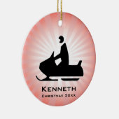 スノーモービルオーナメント セラミックオーナメント (右)