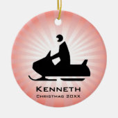 スノーモービルオーナメント セラミックオーナメント (正面)