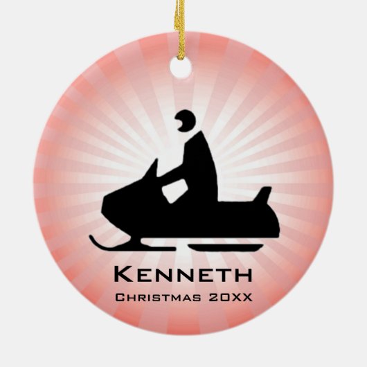 スノーモービルオーナメント セラミックオーナメント (裏面)