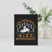 スノーモービルカッコいい- Grandpas Ride Snowmobiles ポストカード (スタンド正面)