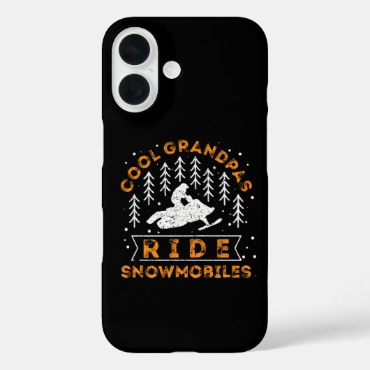 スノーモービルカッコいい- Grandpas Ride Snowmobiles Case-Mate iPhoneケース (裏面)