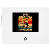 スノーモービルクールに乗るグランパス乗りスノーモービルSnowmobile Snowmob (裏面横)