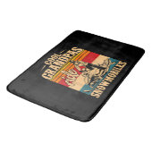 スノーモービルクールに乗るグランパス乗りスノーモービルSnowmobile Snowmob バスマット (アングル)