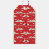 スノーモービルグラフィックヴィンテージスタイルクリスマス ギフトタグ (裏面)