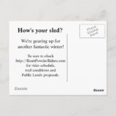 スノーモービルグループ乗り ポストカード (裏面)