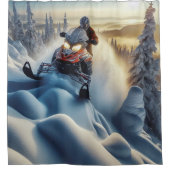 スノーモービルシャワーカーテン シャワーカーテン (正面)