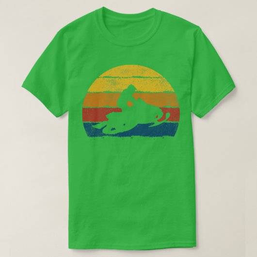 スノーモービルスノーモービル乗馬 Tシャツ (デザイン正面)