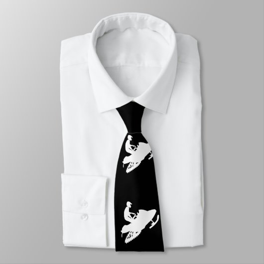 スノーモービルダーホワイトスレル ネクタイ (タイ)