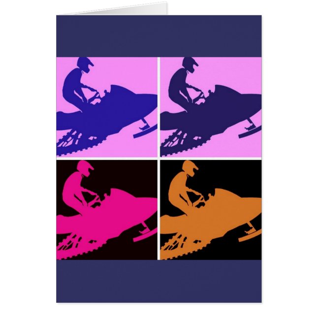 スノーモービルポップ・アートのアート (正面)